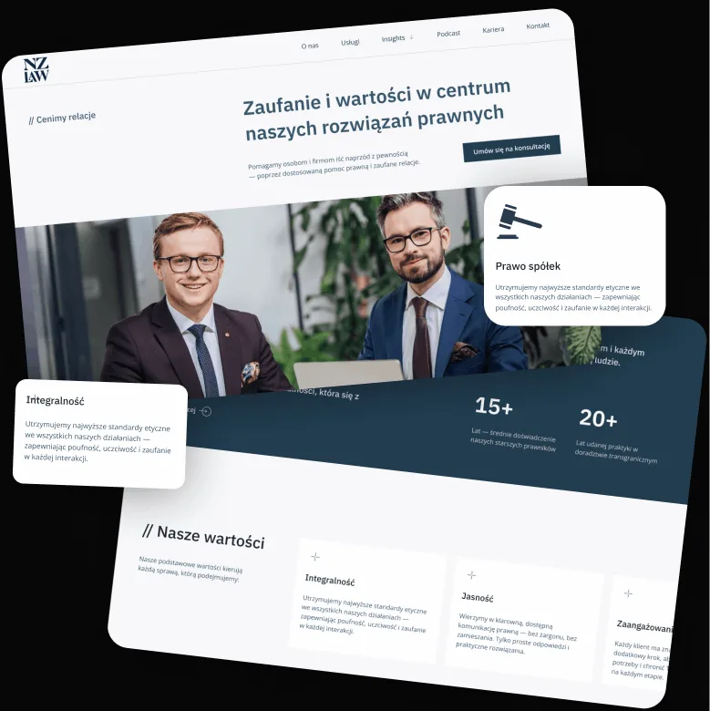 Niestandardowy motyw z identyfikacji wizualnej — NZ Law, DigiWay