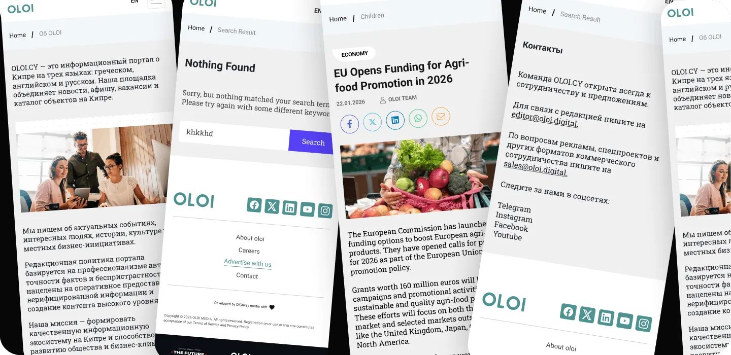 Screenshot OLOI.CY — panel moderacji treści i integracja z botem Telegram